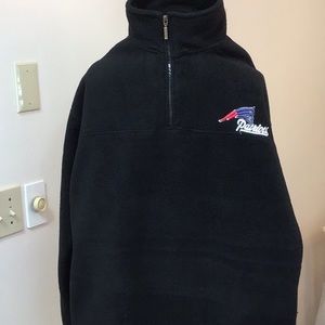 Patriots large outwear fleece 1/4 zip side pockets, adjustable waist/ bottom